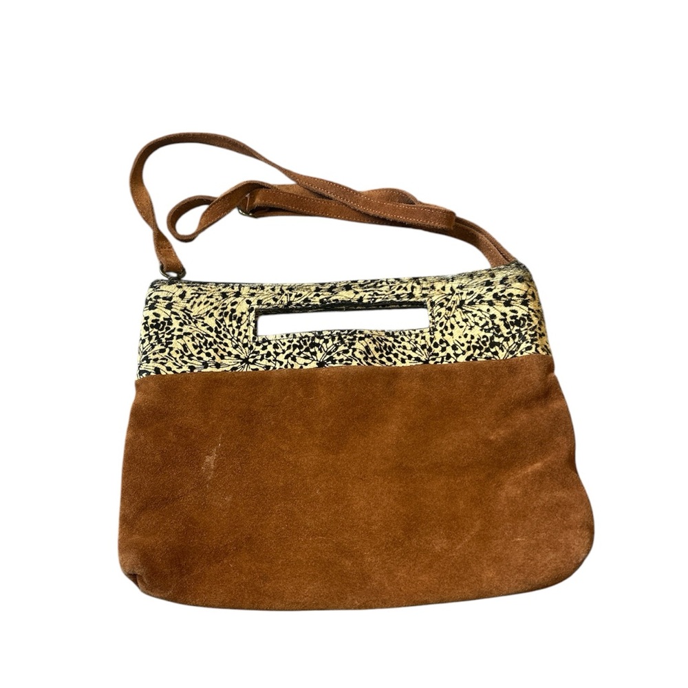 Anthropologie Tara Suede Leather Clutch Crossbody Bag - Picture 2 of 5